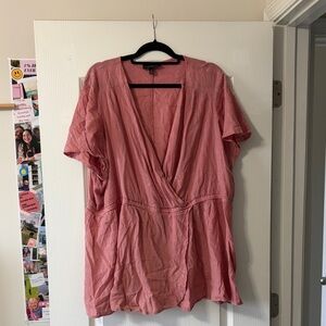 Lane Bryant Pink Textured Blouse